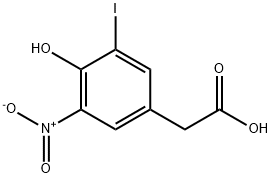 4-羟基-3-碘-5-硝基苯乙酸 结构式