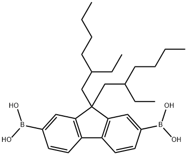 [9,9-双(2-乙基己基)-9H-芴-2,7-双]二硼酸 结构式