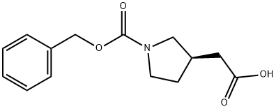 (R)-1-CBZ-3-吡咯烷乙酸 结构式