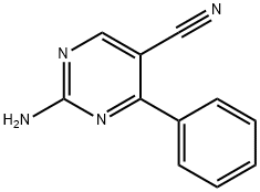 2-AMINO-4-PHENYLPYRIMIDINE-5-CARBONITRILE 结构式