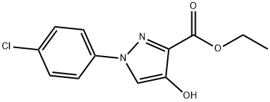 1-(4-CHLORO-PHENYL)-4-HYDROXY-1H-PYRAZOLE-3-CARBOXYLIC ACID ETHYL ESTER 结构式