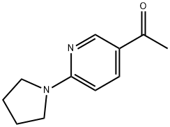 1-(6-(吡咯烷-1-基)吡啶-3-基)乙酮 结构式