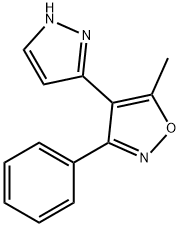 5-甲基-3苯基-4-(1H-吡唑-5-基)异噁唑 结构式