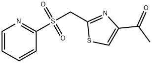 1-(2-[(2-PYRIDYLSULFONYL)METHYL]-1,3-THIAZOL-4-YL)ETHAN-1-ONE 结构式