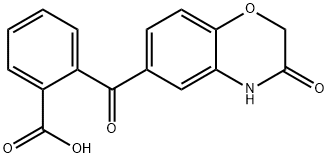 2-(3-氧代-3,4-二氢-2H-苯并[B][1,4]噁嗪-6-羰基)苯甲酸 结构式