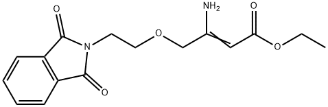 3-氨基-4-(2-邻苯二甲酰亚氨基乙氧基)巴豆酸乙酯 结构式