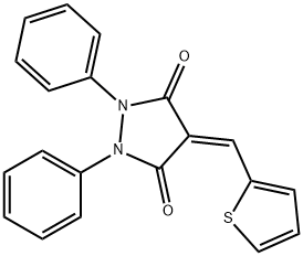 1,2-Diphenyl-4-(2-thienylmethylene)-3,5-pyrazolidinedione 结构式