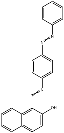 1-[(E)-((4-[(E)-Phenyldiazenyl]phenyl)imino)methyl]-2-naphthol 结构式