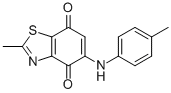 2-METHYL-5-[(4-METHYLPHENYL)AMINO]-4,7-BENZOTHIAZOLEDIONE 结构式