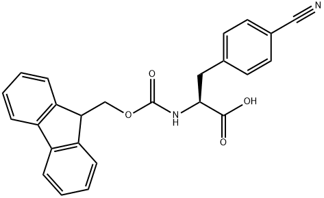 4-氰基-N-FMOC-DL-苯丙氨酸 结构式