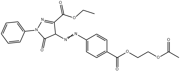 ethyl 4-[[4-[[2-(acetoxy)ethoxy]carbonyl]phenyl]azo]-4,5-dihydro-5-oxo-1-phenyl-1H-pyrazole-3-carboxylate  结构式