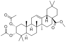 2,3-BIS(ACETYLOXY)-(2ALPHA,3ALPHA)-OLEAN-12-EN-28-OIC ACID METHYL ESTER 结构式