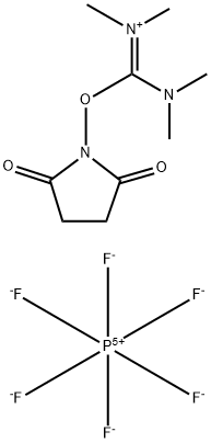 HSTUN,N,N',N'-四甲基脲-O-(N-琥珀酸亚胺基)六氟磷酸盐 结构式
