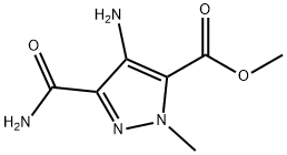 1H-Pyrazole-5-carboxylicacid,4-amino-3-(aminocarbonyl)-1-methyl-,methyl 结构式
