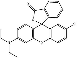 2'-氯-6'-(二乙氨基)螺[异苯并呋喃-1(3H),9'-(9H)占吨]-3-酮 结构式