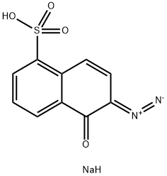 2-重氮-1-萘酚-5-磺酸钠 结构式