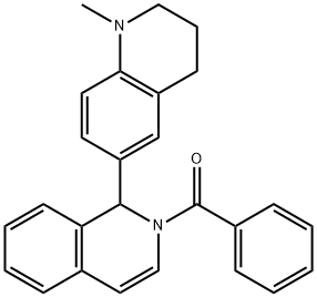 6-(2-BENZOYL-1,2-DIHYDRO-1-ISOQUINOLINYL)-1-METHYL-1,2,3,4-TETRAHYDROQUINOLINE 结构式