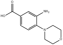 3-氨基-4-(4-吗啉基)苯甲酸 结构式