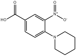 3-硝基-4-哌嗪苯甲酸 结构式