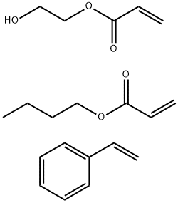 2-丙烯酸丁酯与乙烯基苯和2-丙烯酸-2-羟乙酯的聚合物 结构式