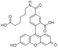 FLUORESCEIN-5(6)-CARBOXAMIDOCAPROIC ACI& 结构式