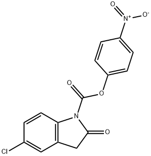 4-nitrophenyl (5-chloro-2,3-dihydro-
2-oxo-1H-indole-1-carboxylate) 结构式