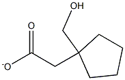 1-Acetoxymethylcyclopentane 结构式