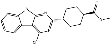 METHYL TRANS-4-(4-CHLORO-[1]BENZOTHIENO[2,3-D]-PYRIMIDIN-2-YL)-CYCLOHEXANECARBOXYLATE 结构式