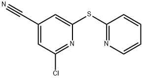 2-氯-6-(2-吡啶硫代)异烟腈 结构式