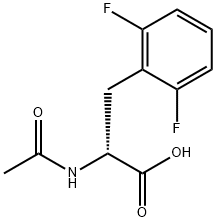 (R)-2-乙酰氨基-3-(2,6-二氟-苯基)-丙酸 结构式