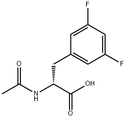 N-ACETYL-3,5-DIFLUORO-D-PHENYLALANINE 结构式