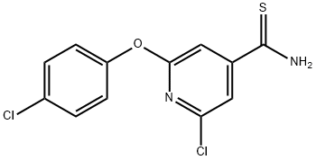 2-CHLORO-6-(4-CHLOROPHENOXY)PYRIDINE-4-CARBOTHIOAMIDE 结构式