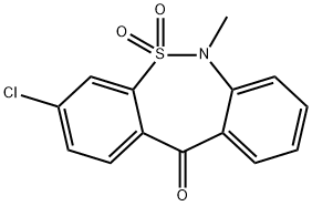 3-氯-6-甲基二苯并[c,f][1,2]硫氮杂卓-11(6H)-酮 5,5-二氧化物 结构式