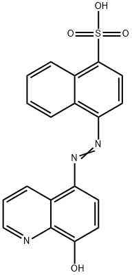 (钯试剂)4-(8-羟基-5-喹啉基偶氮)萘磺酸 结构式