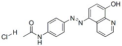 Acetamide, N-[4-[(8-hydroxy-5-quinolinyl)azo]phenyl]-, monohydrochlori de 结构式