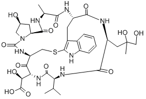 羧基二羟鬼笔毒肽 结构式