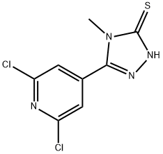 5-(2,6-DICHLORO-4-PYRIDYL)-4-METHYL-4H-1,2,4-TRIAZOLE-3-THIOL 结构式