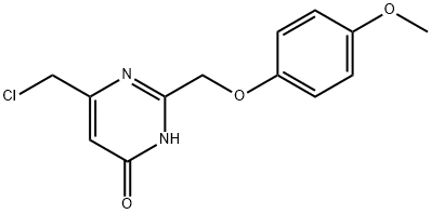 6-(氯甲基)-2-[(4-甲氧基苯氧基)甲基]嘧啶-4-醇 结构式