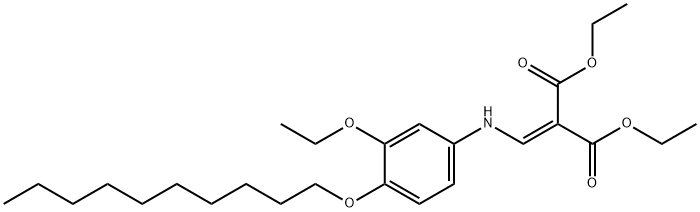 [4-(癸氧基)-3-乙氧基苯胺基]亚甲基丙二酸二乙酯 结构式