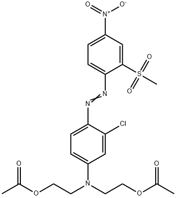 2,2'-[[3-chloro-4-[[2-(methylsulphonyl)-4-nitrophenyl]azo]phenyl]imino]diethyl diacetate 结构式