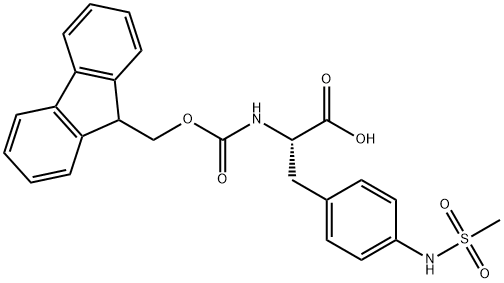 (S)-2-(((((9H-芴-9-基)甲氧基)羰基)氨基)-3-(4-(甲基磺酰胺基)苯基)丙酸 结构式