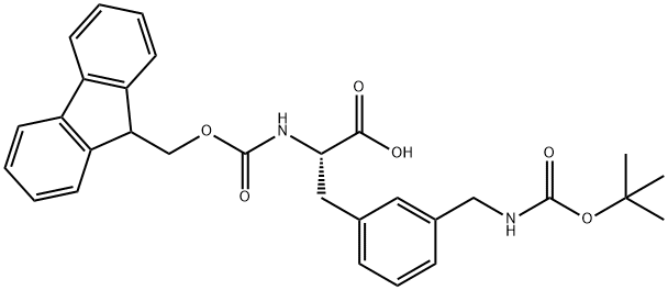 BOC-L-2-AMINOMETHYLPHE(FMOC) 结构式