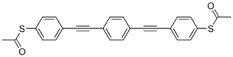 S,S′-[1,4-亚苯基二(2,1-乙炔二基-4,1-亚苯基)]双(硫代乙酸酯) 结构式