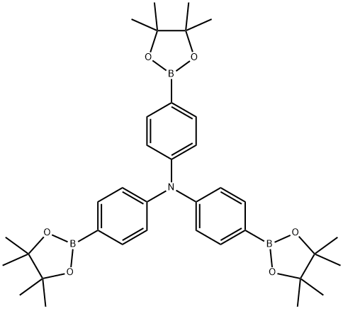 三(4-硼酸频呢醇酯苯基)胺 结构式