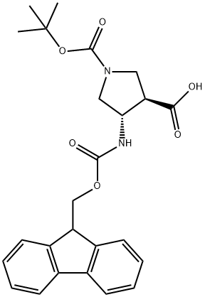 (3R,4S)-4-((((9H-Fluoren-9-yl)methoxy)carbonyl)amino)-1-(tert-butoxycarbonyl)pyrrolidine-3-carboxylicacid