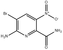 6-AMINO-5-BROMO-3-NITROPYRIDINE-2-CARBOXAMIDE 结构式