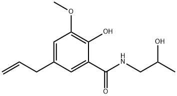 5-Allyl-2-hydroxy-N-(2-hydroxypropyl)-m-anisamide 结构式