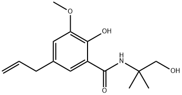 5-Allyl-N-(2-hydroxy-1,1-dimethylethyl)-2-hydroxy-m-anisamide 结构式