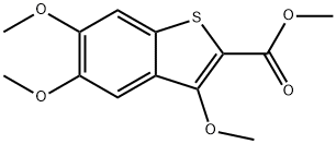 methyl 3,5,6-trimethoxybenzo[b]thiophene-2-carboxylate 结构式