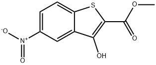 methyl 3-hydroxy-5-nitrobenzo[b]thiophene-3-carboxylate  结构式